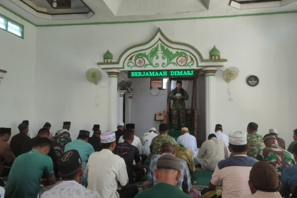 Kegiatan Nonfisik TMMD 129 Kodim 0413/Bangka Gelar Khotbah Jumat di Masjid Al Mukminin