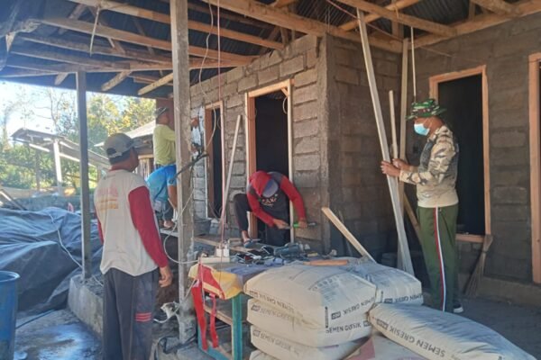 Wayan Pasta Bersyukur Rumahnya Dibangun Melalui Program TMMD Ke-129 Kodim 1626/Bangli