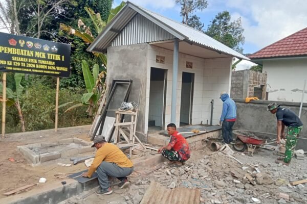 MCK Fasum Desa Sekardadi Capai 96 Persen, Satgas TMMD Ke-129 Kebut Tahap Akhir