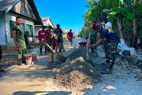 Pekerjaan Rabat Jalan Beton Memasuki Tahap Finishing