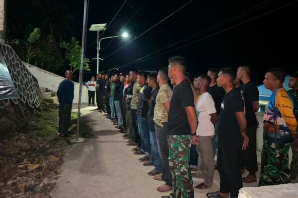 Apel Malam Satgas TMMD Ke-129 Kodim 1311/Morowali, Pasiter Berikan Arahan dan Evaluasi