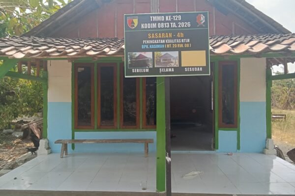 Satgas TMMD Kodim 0813/Bojonegoro Maksimalkan Pembangunan RTLH Bapak Kasiman dari Persiapan Material