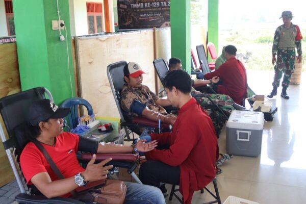 Lewat Setetes Darah: TMMD 129 Bojonegoro Rajut Kepedulian Kemanusiaan di Desa Kesongo