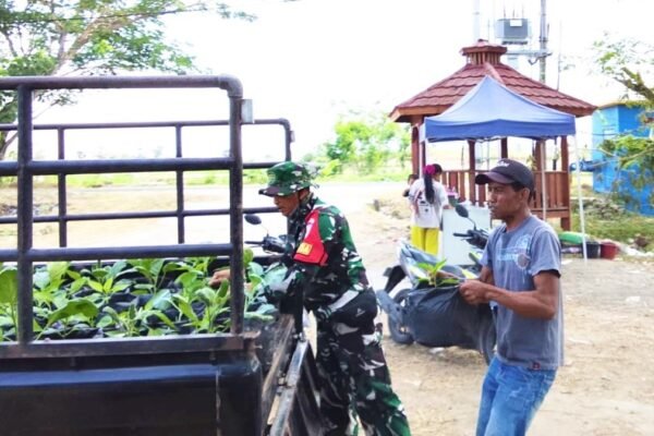 Perkuat Ketahanan Pangan: Satgas TMMD 129 Bojonegoro Pasok Ratusan Bibit Sayuran untuk Warga Kesongo