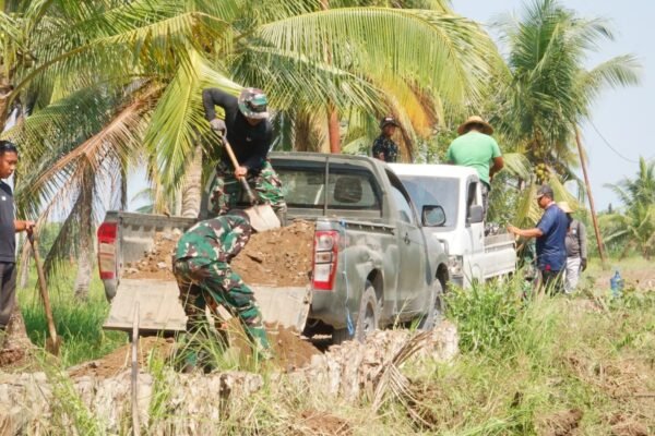 Akses Warga Segera Makin Nyaman, Satgas TMMD Genjot Penimbunan Jalan Bandar Raya