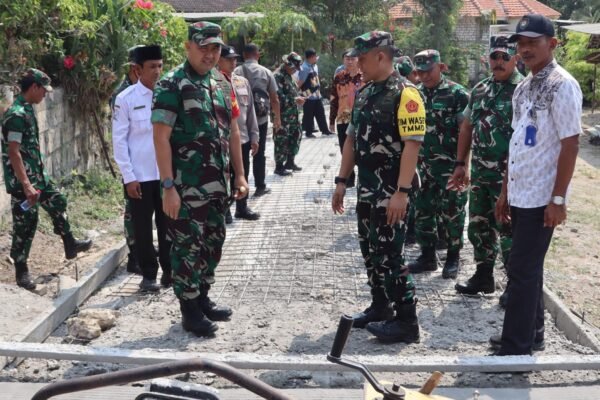 Ditinjau Tim Wasev Ster TNI, Pelaksanaan TMMD 129 di Kesongo Bojonegoro Panen Pujian