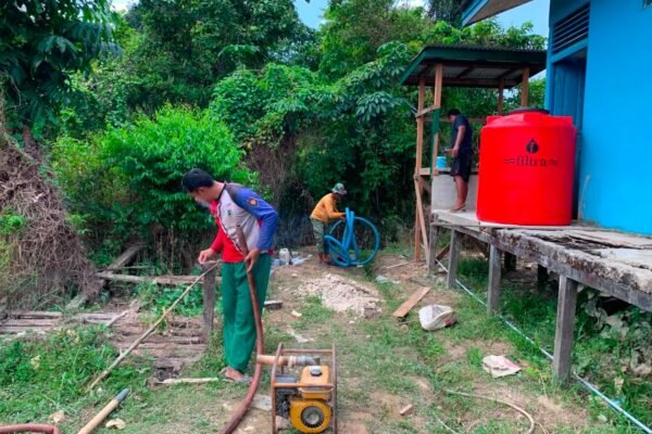 Sumur Bor Hampir Rampung, Satgas TMMD Kodim 1206/Putussibau Segera Hadirkan Air Bersih di SMPN 4 Satap Embaloh Hilir