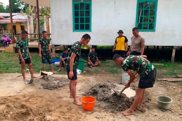 TNI-Polri Turun Langsung, Pembangunan MCK Gereja Santo Fransiskus Xaverius Terus Dikebut