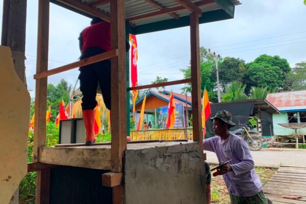 TNI-Polri dan Warga Kompak, Sumur Bor Gedung Serbaguna Ulak Pauk Segera Rampung