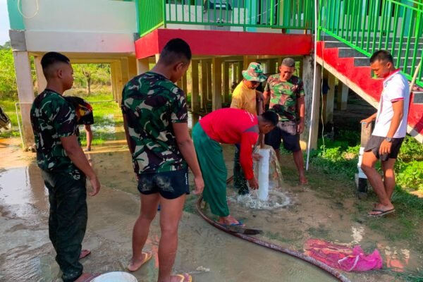 Harapan Air Bersih untuk Jamaah, Satgas TMMD Bangun Sumur Bor Masjid Al-Hidayah