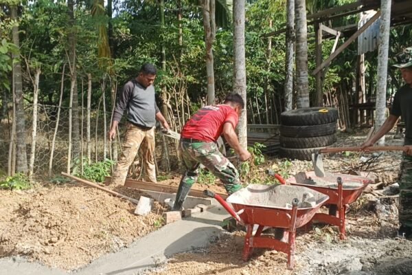 Pembangunan 5 Titik MCK TMMD Ke-129 Kodim 0102/Pidie Masuk Tahap Pengecoran Pondasi