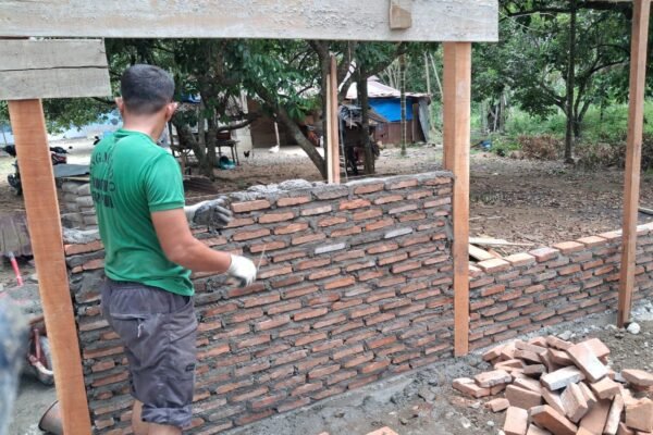 Rehab RTLH TMMD Ke-129 Kodim 0102/Pidie Sasaran 5 Capai 35 Persen, Pemasangan Rangka dan Batu Bata Terus Dikebut