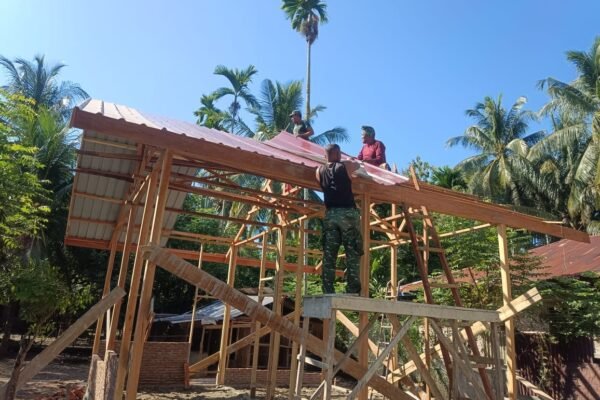 Muhammad Amin Haru Saksikan Rumah Impiannya Hampir Rampung Berkat TMMD Ke-129