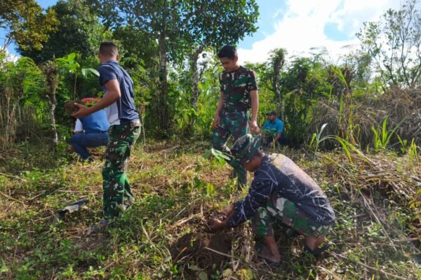 Satgas TMMD, Warga dan Mahasiswa KKN Kompak Tanam 500 Mahoni di Sekardadi