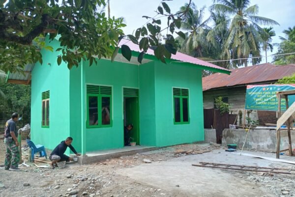 Pekerjaan Rehab RTLH TMMD Ke-129 Kodim 0102/Pidie Mendekati Penyelesaian 80 Persen