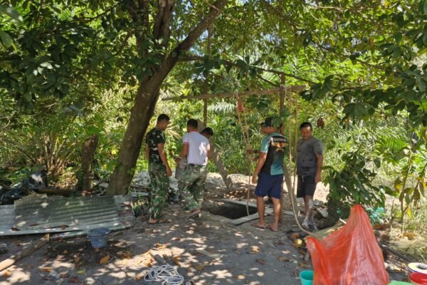 Air Bersih Jadi Prioritas, Satgas TMMD Kodim Bangka Gali Sumur untuk Rumah Warga