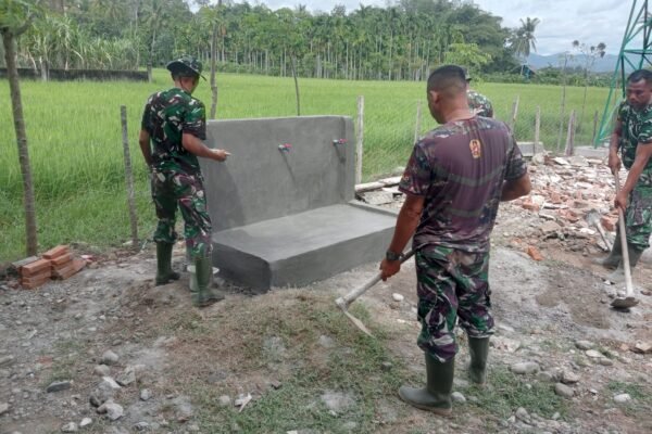 Satgas TMMD Ke-129 Kodim 0102/Pidie Tuntaskan Sarana Tempat Wudu, Perkuat Fasilitas Ibadah dan Sanitasi Desa
