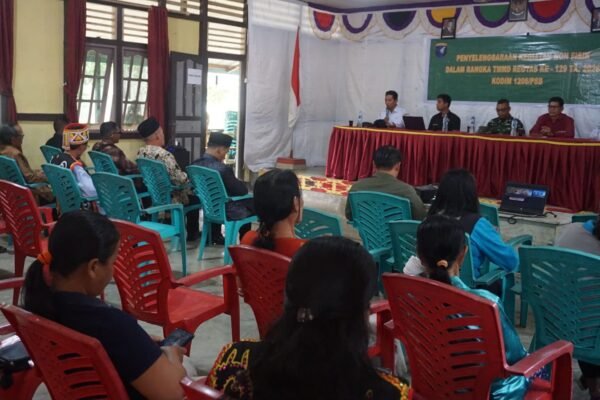SATGAS TMMD KE-129 KODIM 1206/PUTUSSIBAU GELAR PENYULUHAN KARHUTLA, TINGKATKAN KESADARAN MASYARAKAT CEGAH KEBAKARAN HUTAN DAN LAHAN