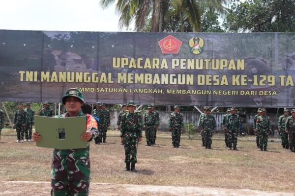 Persiapan Upacara Penutupan TMMD ke-129 di Lampung Utara