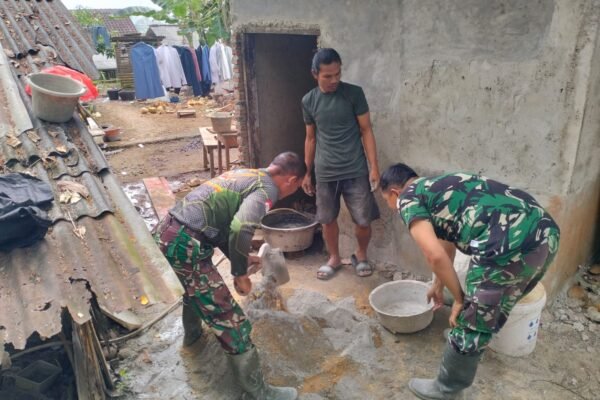 Mushola Pinang Jaya Bersolek, Renovasi Tempat Wudhu dan MCK Jadi Prioritas TMMD (TNI Manunggal Membangun Desa)
