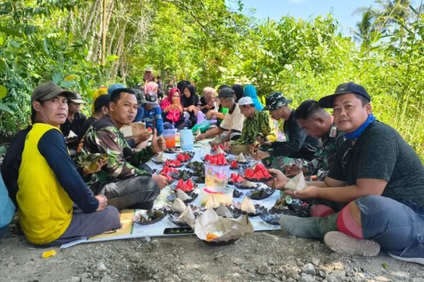 Warga Desa Bandar Raya Gelar Syukuran, Wujud Syukur atas Perbaikan Jalan TMMD Ke-129
