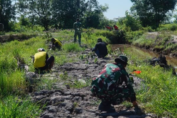 Penanaman Pohon Warnai Pelaksanaan TMMD Ke-129 Kodim 1011/Kuala Kapuas
