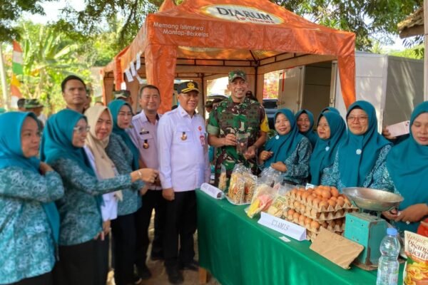Antusiasme Warga Desa Baru Raharja Terhadap Pasar Murah TMMD Ke-129