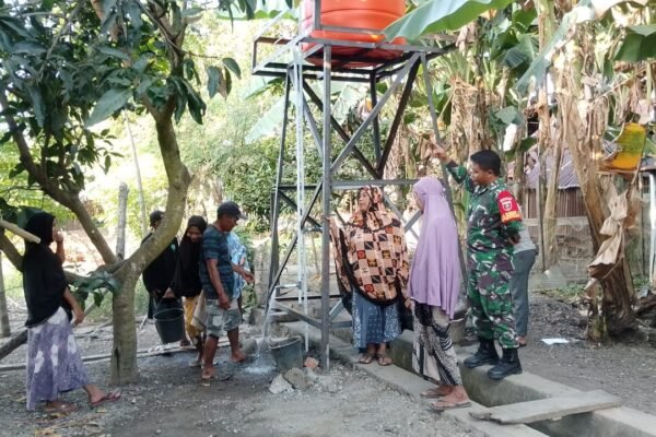 Masyarakat Tanratuo Nikmati Akses Air Bersih Berkat Program TMMD Ke-129
