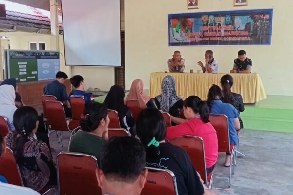 Gandeng Polsek Setempat, Satgas TMMD Ke-129 Kodim 0413/Bangka Sukseskan Penyuluhan Hukum dan Bahaya Narkoba di Desa Deniang