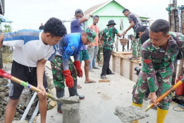 Antusiasme Warga Kepulauan Umbele Sambut TMMD Ke-129 Kodim 1311/Morowali