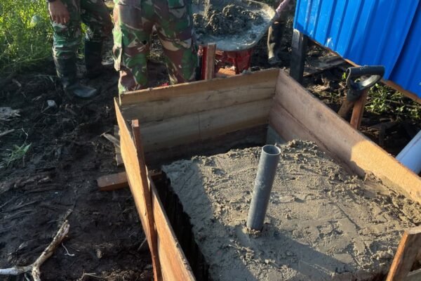 Gotong Royong Berbuah Hasil, MCK Sasaran 1 TMMD Ke-129 Selesai 100 Persen