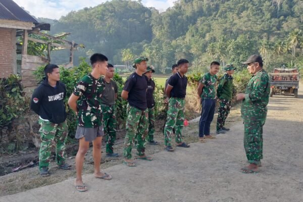 Apel Pagi Jadi Penguat Kesiapan Satgas TMMD ke-129 Kodim 1407/Bone Sebelum Bekerja