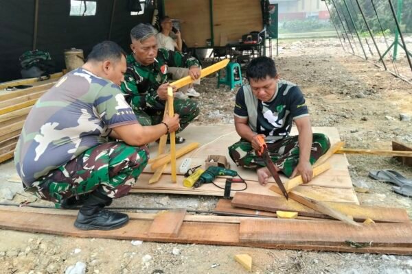 Persiapan Konstruksi Infrastruktur Desa Sumur Bandung oleh Satgas TMMD ke-130