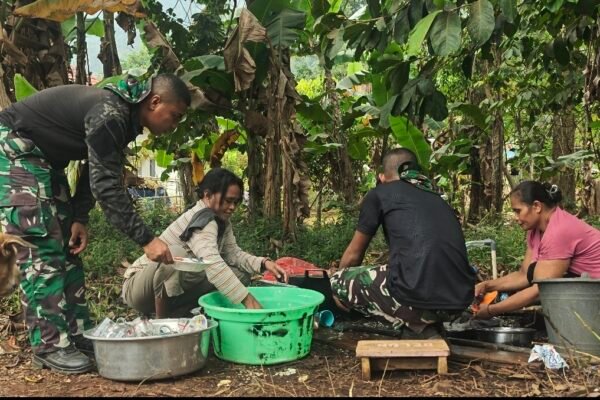 Warga Dusun Seri aktif dukung TMMD dengan dapur umum dan komunikasi positif