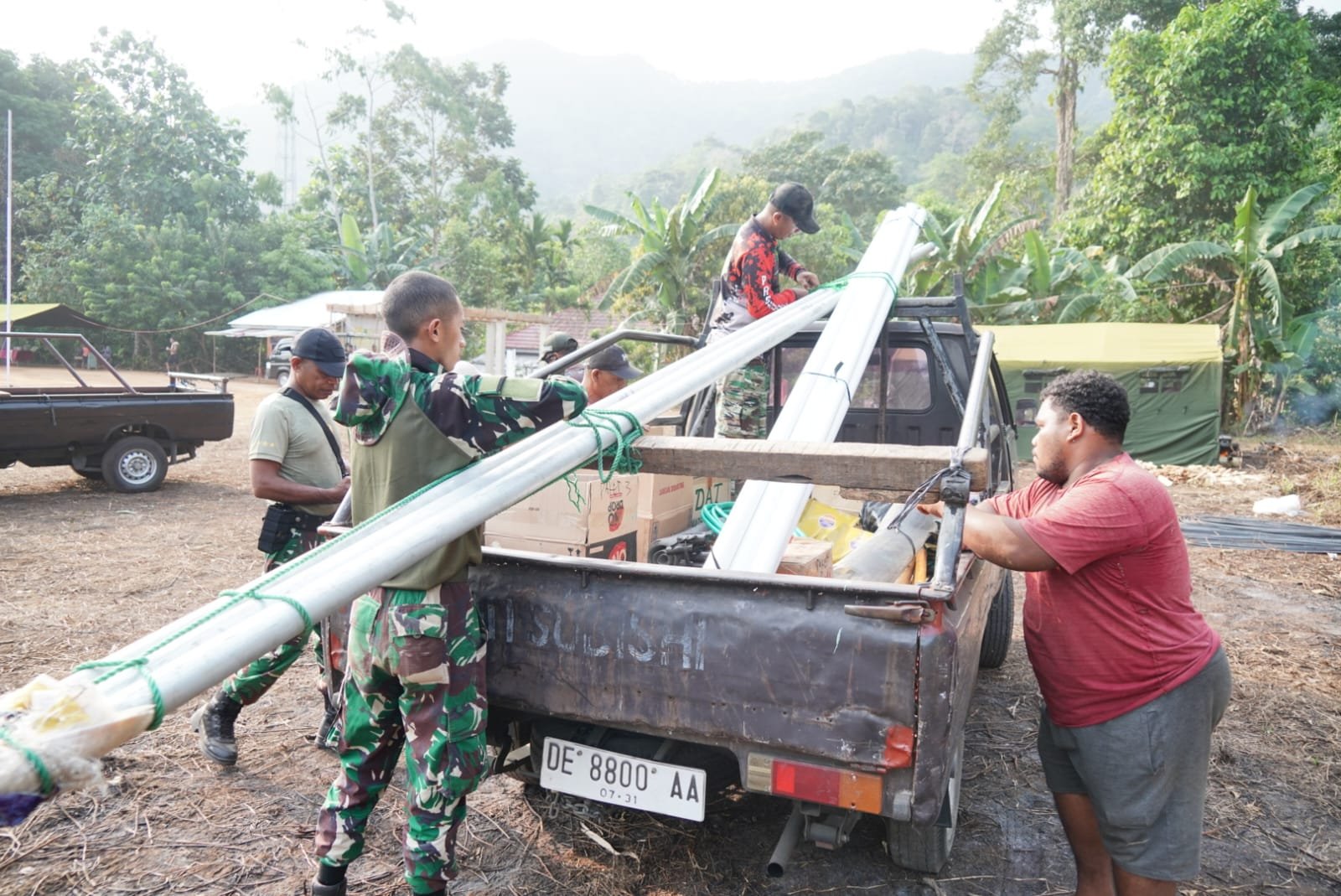 Ketersediaan Material Pembangunan TMMD di Ambon Dukung Proyek Berjalan Lancar