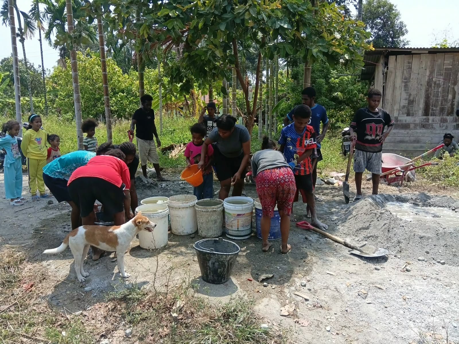 Mama Papua Bergandeng Tangan dengan Tentara dalam Usaha Pembangunan Kampung