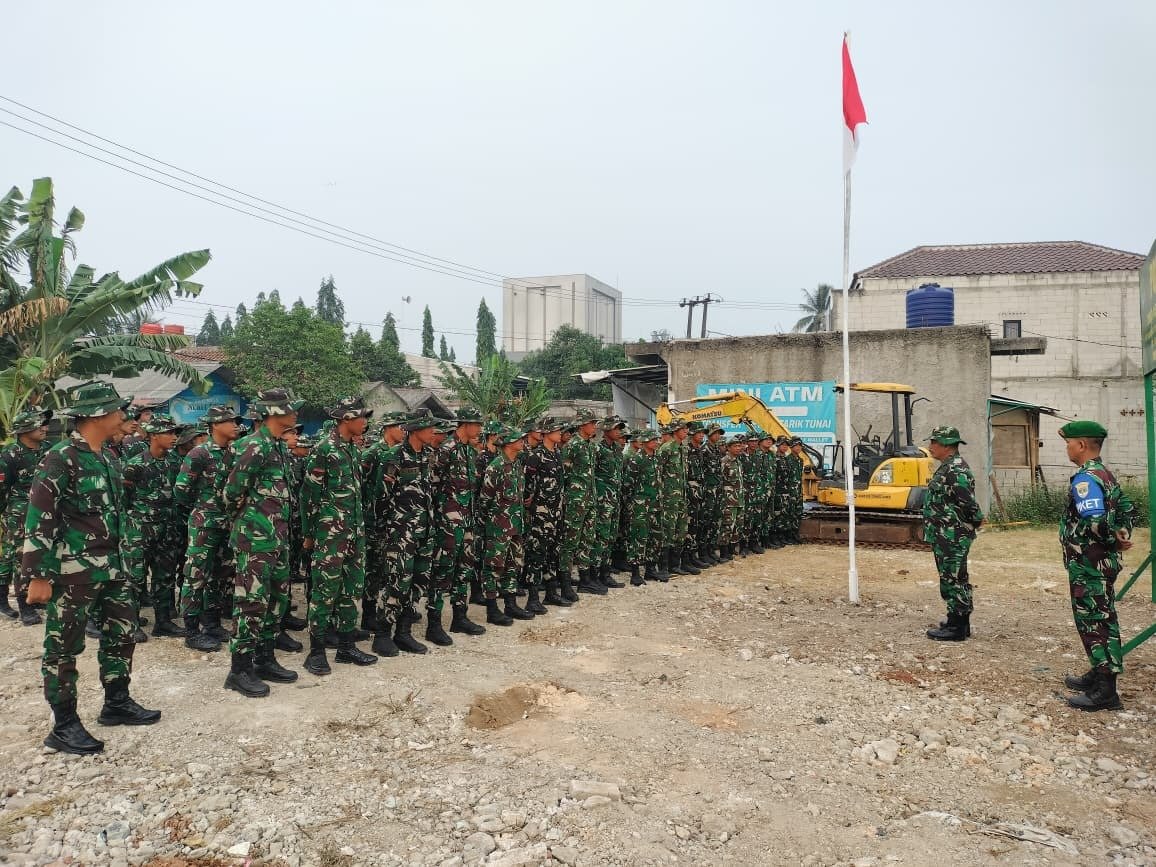 Sinergi Satgas TMMD ke-130 Dimulai dengan Apel Pagi di Tigaraksa