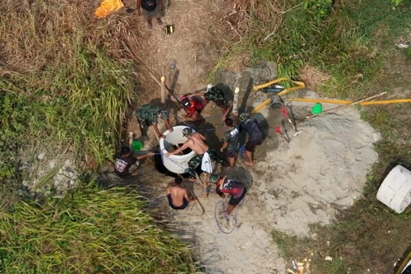 Puskesmas Wanggar Sari Kini Dapat Air Bersih Setelah Sumur Rampung Dibangun